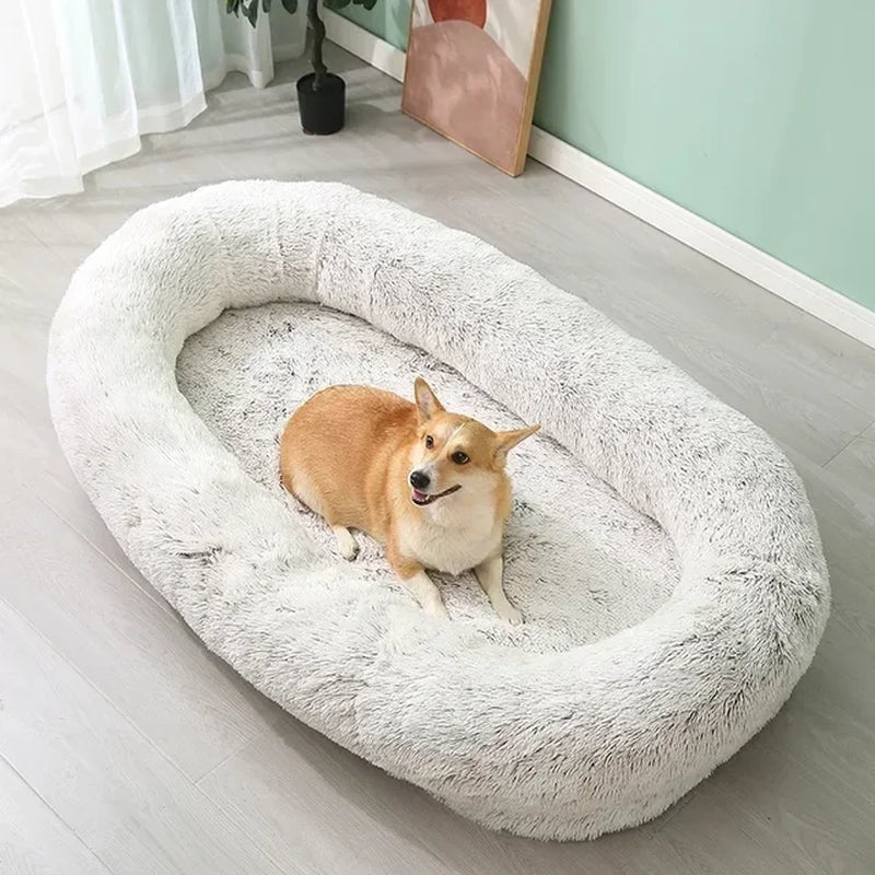 CozyHaven: Plush Round Dog Bed for Winter Warmth