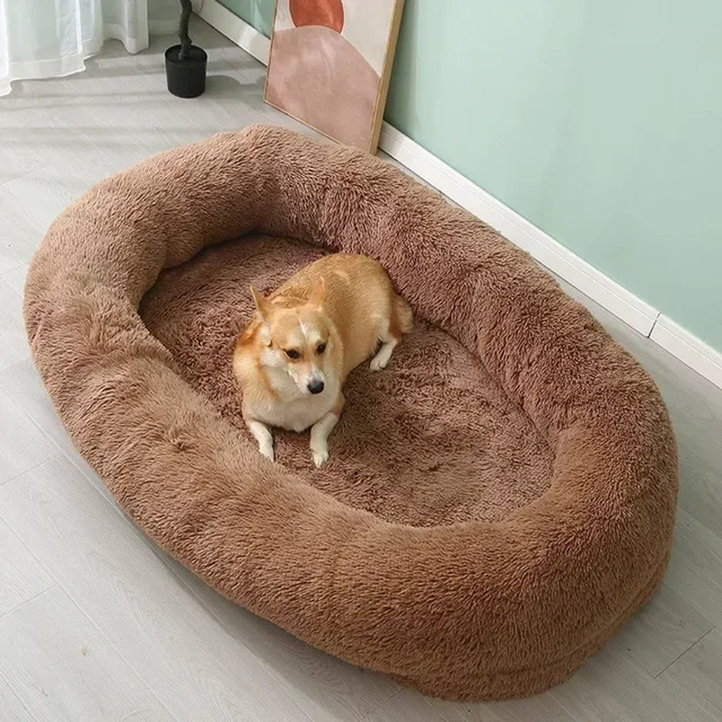 CozyHaven: Plush Round Dog Bed for Winter Warmth